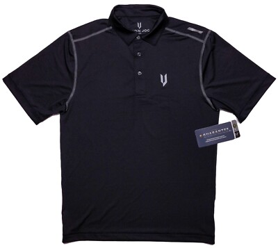 IRON JOC Apparel Performance Polo Shirt Black Medium M ~ New