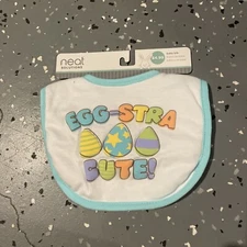 Adorable Neat Solutions Easter Baby Bib Egg-Stra Cute First Holiday
