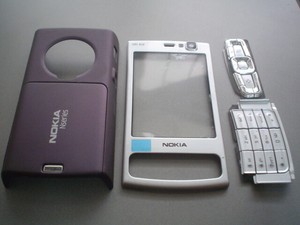 New Nokia N95 8gb Cover Keypad Housing Fascia Set Silver Purple