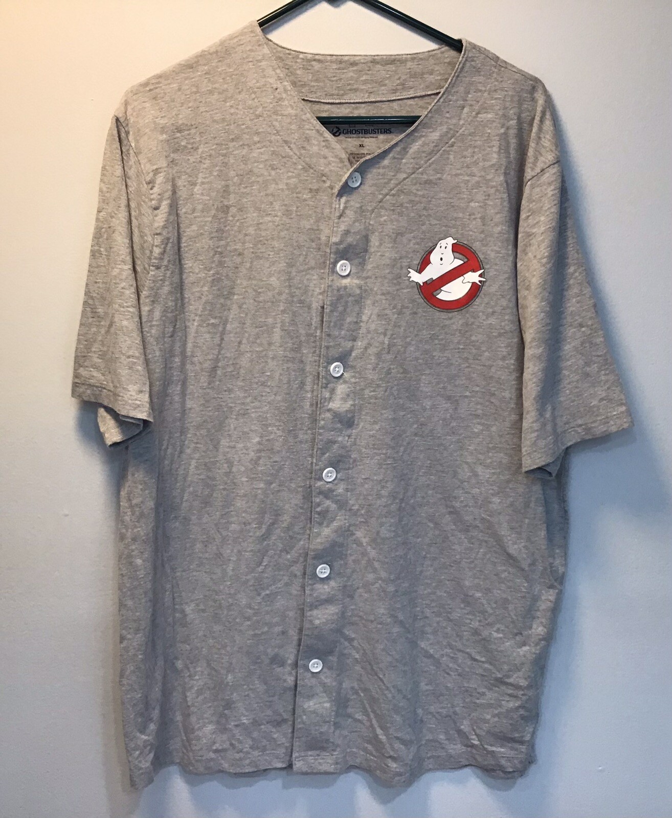 **Ghostbusters Button Down Baseball Jersey Shirt~… - image 2