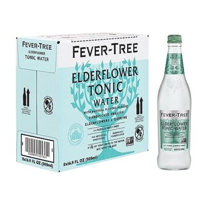 Elderflower Premium Tonic Water Pack of 8 16.9 Fl Oz Refreshing Mixer