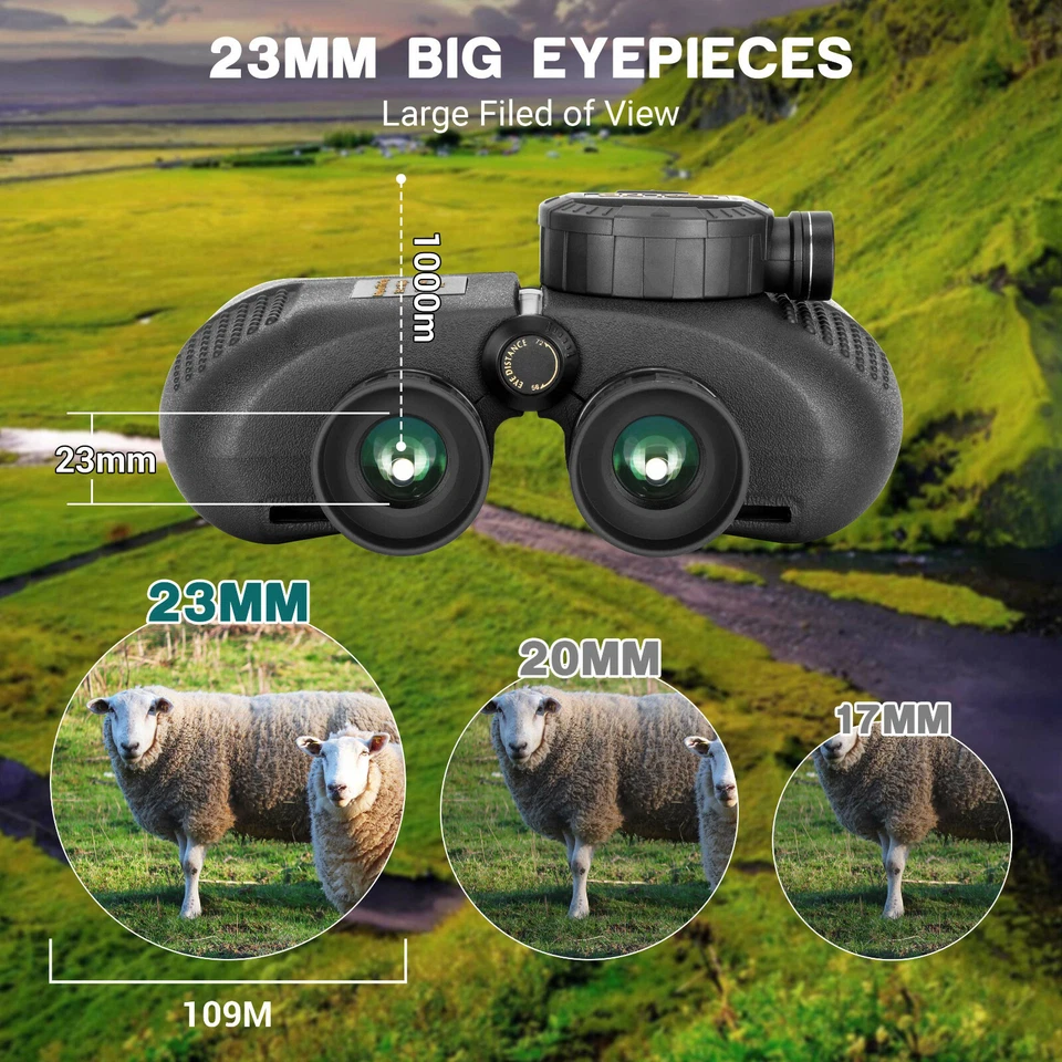 10X50 Powerful Marine Binoculars Military Level With Rangefinder Compass - Image 4 of 4