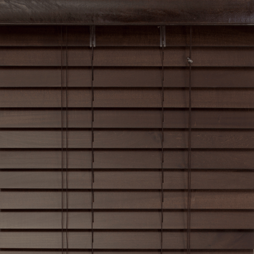 Timber Venetian Blinds 50mm Slats Window Blinds Privacy Shade in Mocha Oak White - Picture 6 of 15