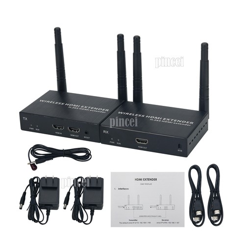 Wireless HDMI Extender One Transmitter and One Receiver 200M 1080P Transmission