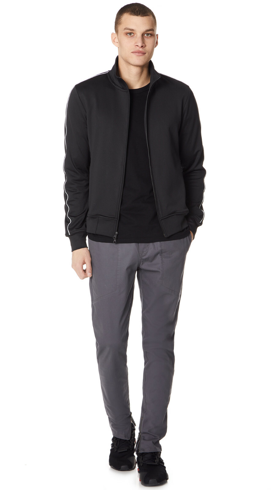 Махровая спортивная куртка Reigning Champ, черная, размер S