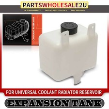 1pc New Universal Coolant Radiator Reservoir Bottle Overflow Tank White W Cap