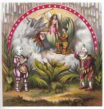 Antique 1800's HUMPTY DUMPTY Childrens Fairy Fantasy Print VICTORIAN LITHOGRAPH