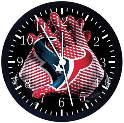 Texans Wall Clock 12'' Large Personalized option with adding names F115