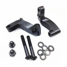 Black Mirror Relocation Extension Adapter Kit For Harley Davidson Motorcycles