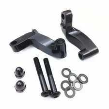 Black Mirror Relocation Extension Adapter Kit For Harley Davidson Motorcycles