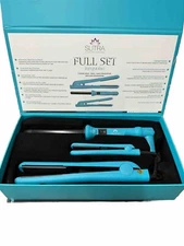 Sutra Beauty 3-piece Hair Styling Kit Aqua FLAT Curling & TRAVEL iron $495 NEW