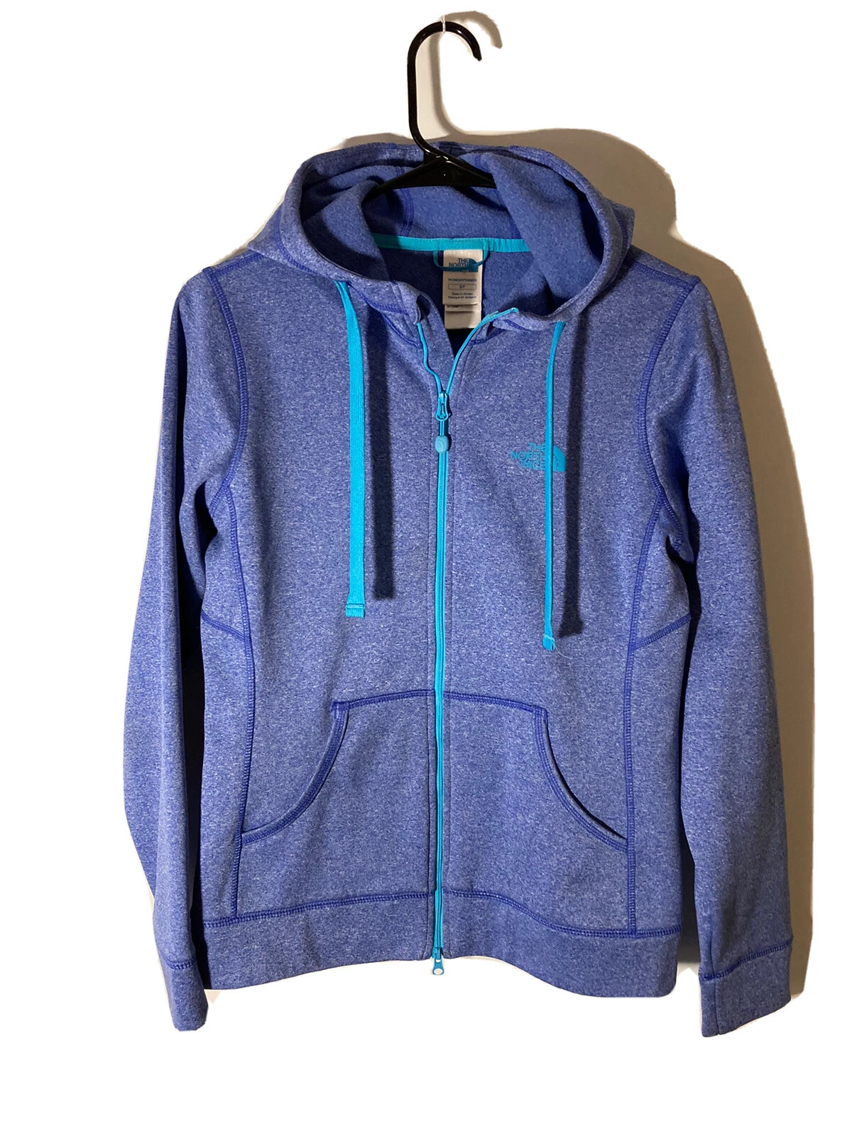 The North Face Women Size S Lite weight Tri-Blend Full Zip Hoodie-Light Purple