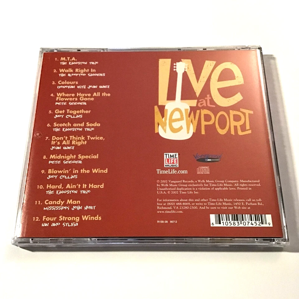 Time Life Live At Newport (CD, 2002) Joan Baez, Judy Collins, Pete Seeger Foto 2 de 4