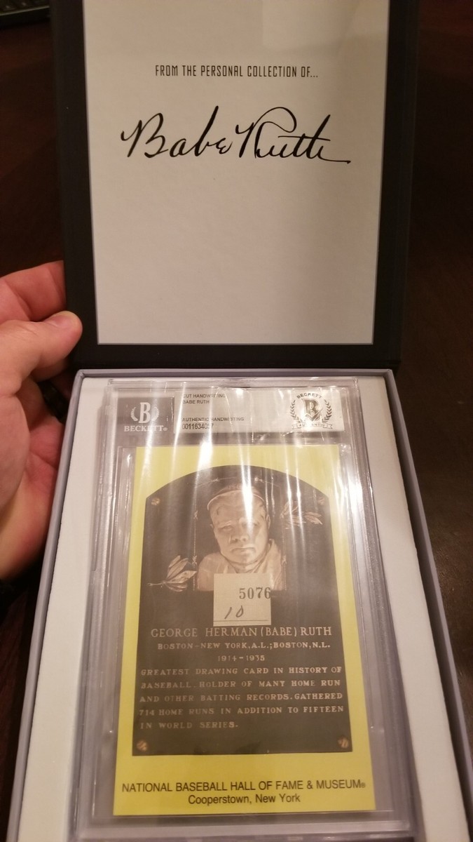Babe Ruth Authentic Hand-Written Cut (Beckett Authenticated)