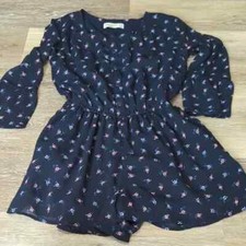 abercrombie Kids 13/14 Floral Navy Kids One Piece Romper