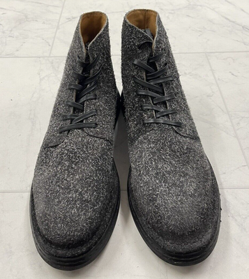 John Varvatos Charcoal Suede Lace-Up Boots John Varvatos Lace Up Gray Boots for Men for Sale | Shop New  main image 4