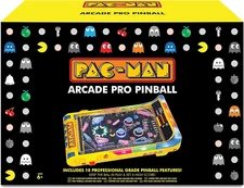 Pac-Man Arcade Pro Pinball - Light & Sound Tabletop Game, Vibrating Bumbers, Fla