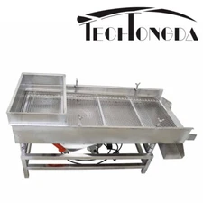 Single Layer Linear Vibrating Screen 10mm Screen 15.7"x37.4" Shaker Double Motor