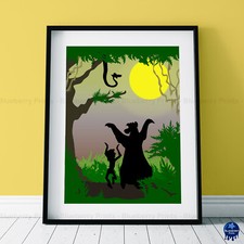 DISNEY'S THE JUNGLE BOOK Charakter inspiriert Silhouette Print (3 Gr&ouml;&szlig;en)