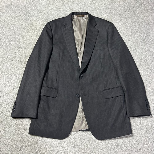 Paul Stuart Men's Wool Cashmere Sport Coat Blazer Gray Herringbone Size 41L - Picture 2 of 15