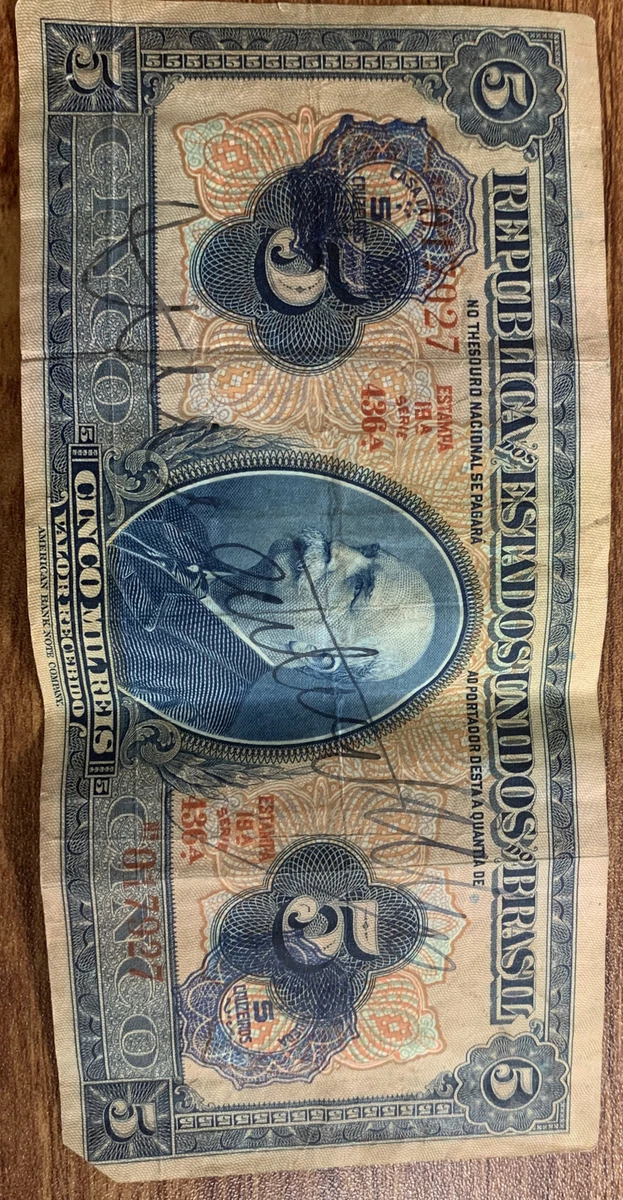 1 Republica Dos Estados Unidos Do Brazil Banknote