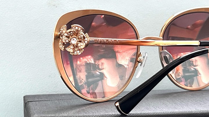 Bvlgari Italy 6092-B 239/6F Cat Eye Pink Mirrored Sunglasses 