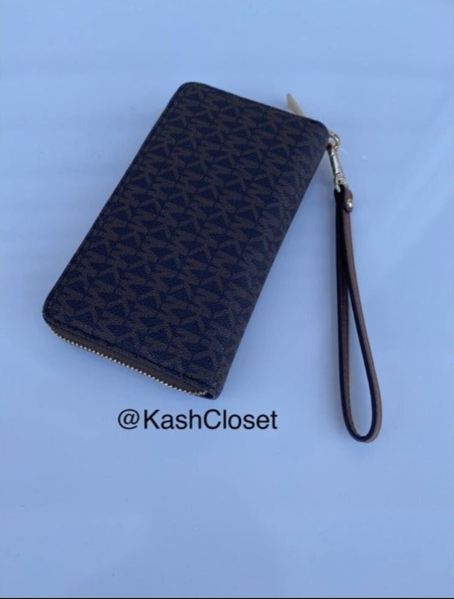 Michael Kors Jet Set Travel LG Flat MF Phone Case Wristlet
