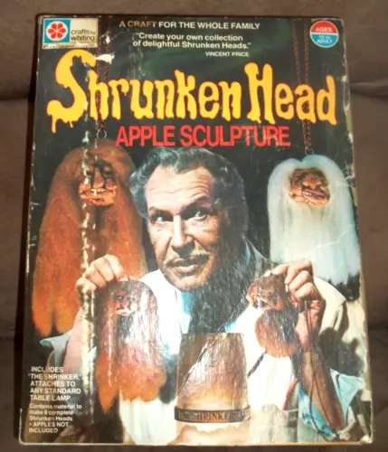 VINTAGE 1975 MILTON BRADLEY SHRUNKEN HEAD APPLE CRAFT KIT COLLECTIBLE SCI-FI TOY