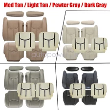 For 2003-2006 GMC Sierra Front Bottom & Top Leather Seat Cover & Foam Cushion