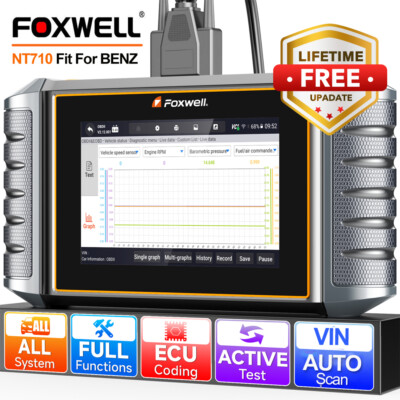FOXWELL NT710 OBD2 Diagnosegerät für Mercedes Benz Alle System Bidirektional
