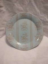 Light Blue With Flowers Stoneware By Grestel Deco Serving Plate Made in Portugal