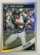 Reggie Jackson 2018 Donruss Career Stat Line #108b #/490 - Oakland Athletics