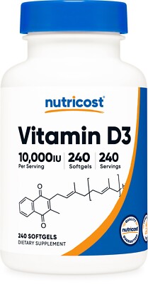 Nutricost Vitamin D3 10,000iu - 240 SFG