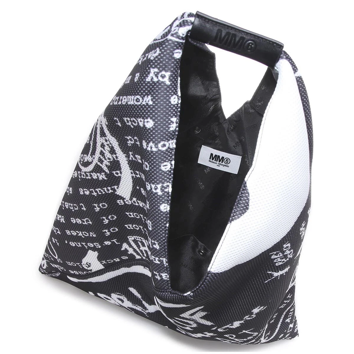 MM6 Maison Margiela Triangle Tote Bag Japanese Black Preowned F/S