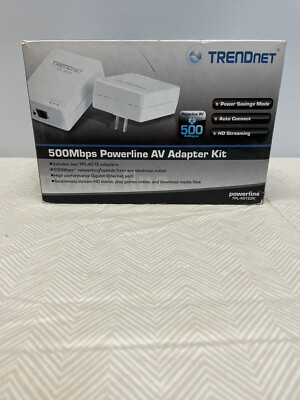 TRENDnet TPL-401E2K Powerline 500 AV Gigabit Adapter Kit Up to 500Mbps