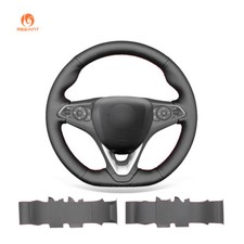 MEWANT Cubierta de Volante de Cuero Artificial Personalizada para Opel Astra K Corsa F