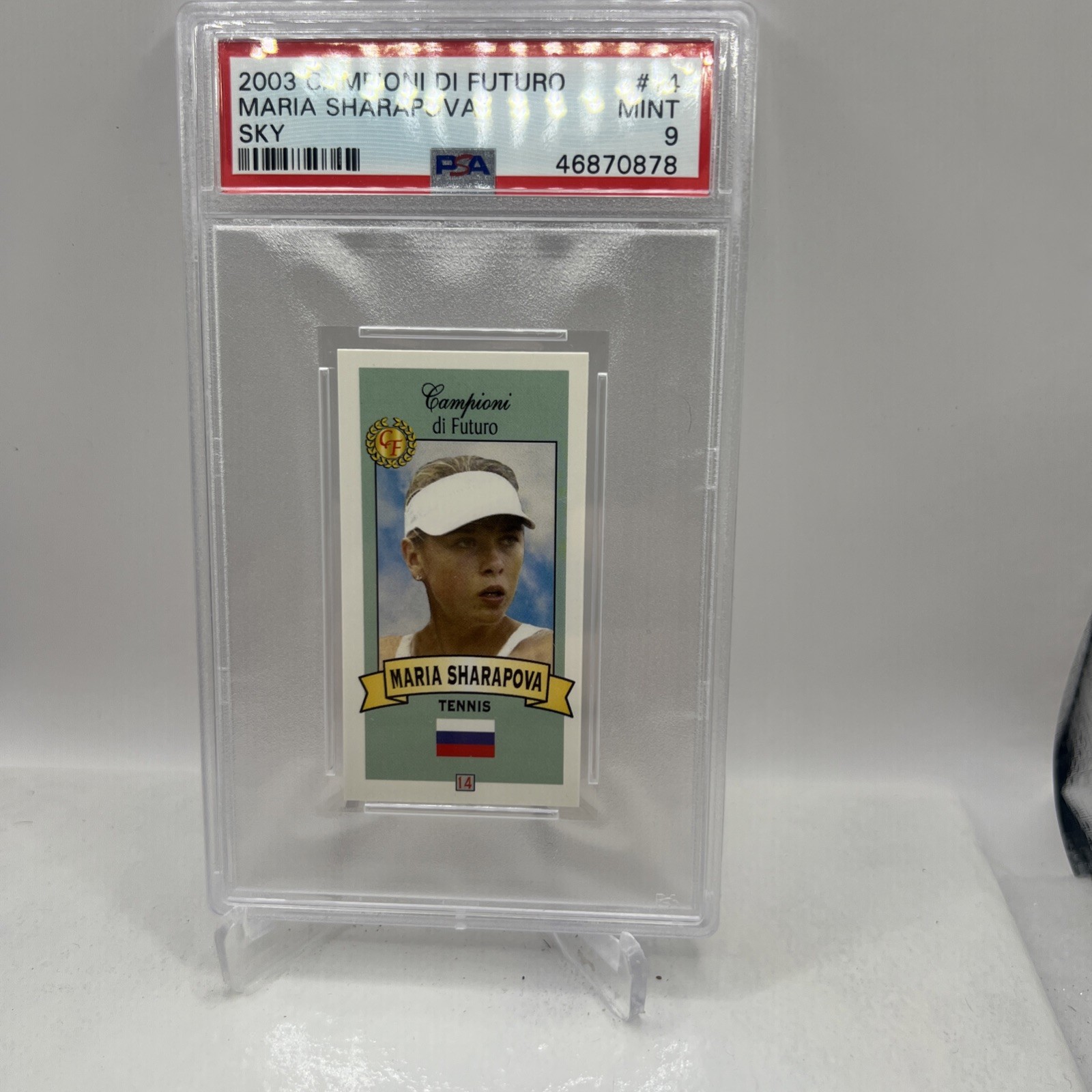 2003 Campioni Di Futuro #14 Sky Maria Sharapova RC PSA 9 (Total Pop 9, 1 ^)