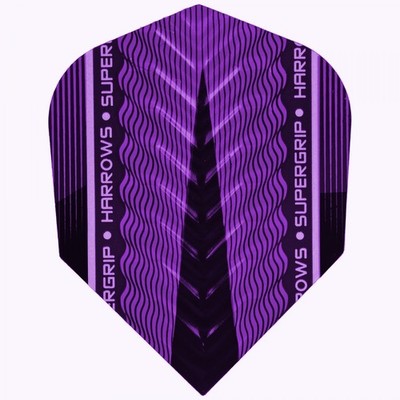 Harrows Supergrip X Dartflight, Standard, lila purple, 3 Stück