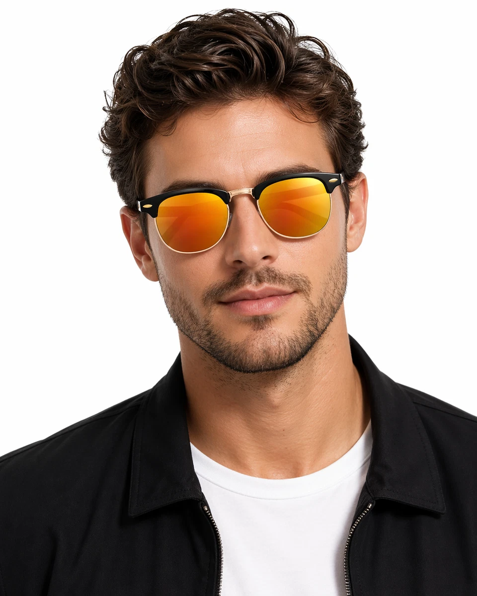 ASVP Shop Designer Sonnenbrille Hornbrille Retro Vintage UV400 Schwarz