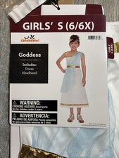 Halloween Costume Athena Greek Goddess Size Small Youth Girls 6-6x NEW