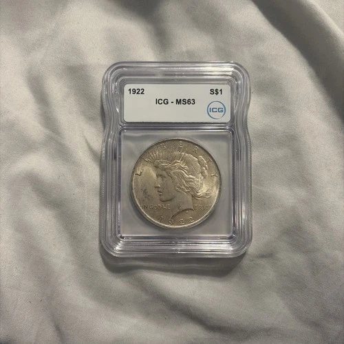 1922 Peace Silver Dollar MS63 ICG