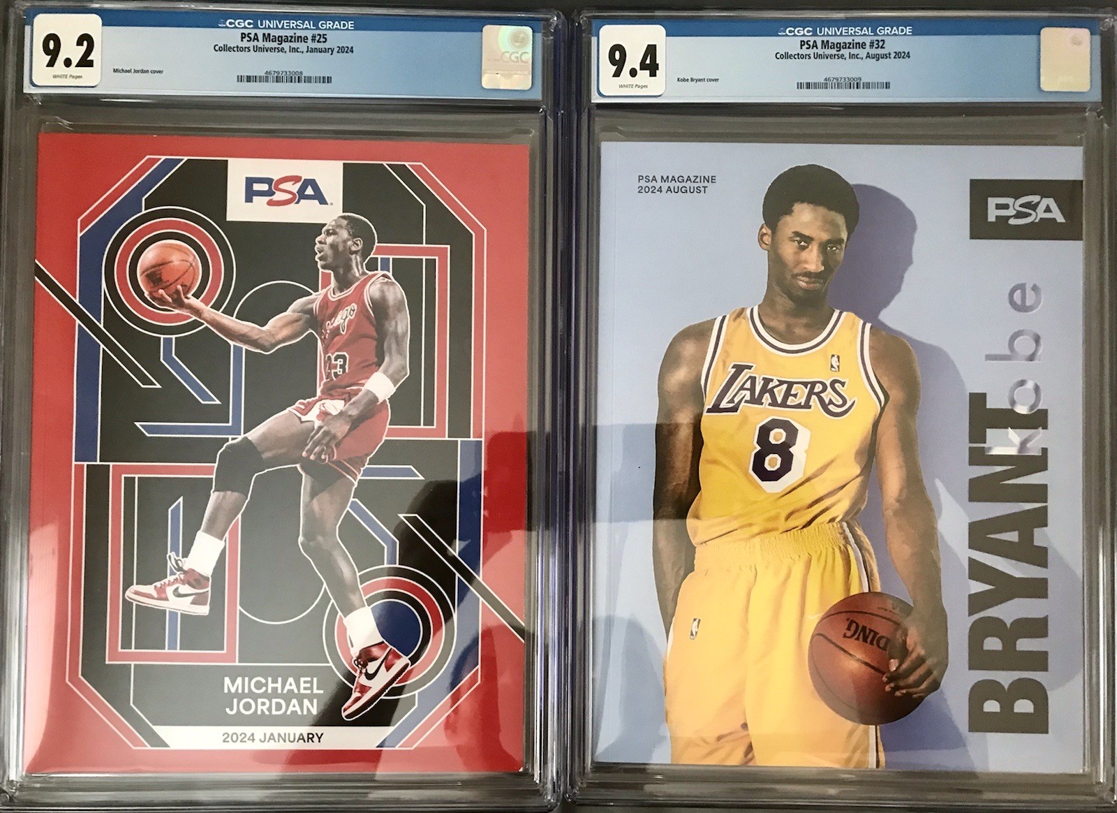 PSA Magazine GOAT Lot Michael Jordan Jan 2024 CGC 9.2 Kobe Bryant Aug 24 CGC 9.4