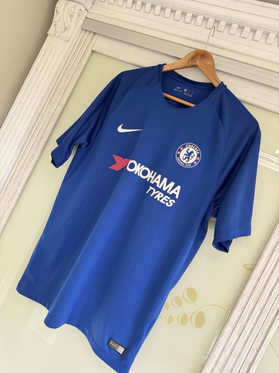 Chelsea 2017-2018 Home Soccer Jersey Football Shirt Kit Size Men's
