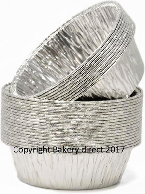 Bakery Direct 50 runde silberne Pukka Tortenfolien/Geschirr