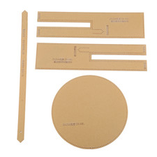 Leather Craft Clear Acrylic Shoulder Bag Round Bag Pattern Stencil Template