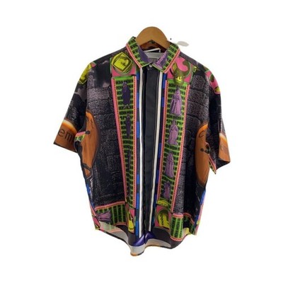 C.E (CAV EMPT) Short-Sleeve Shirt, Size M, Polyester, Black, All-Over Print