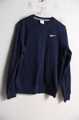 Nike Herren Swoosh Sweatshirt mit gesticktem Logo - dunkelblau - Größe Small S (M33)