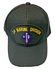 U.S. MARINE CORPS - 1ST MARINE DIVISION Military Ball Cap - Black