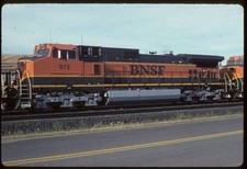 BH.B10.BNSF09 Original Slide BNSF Dash 9-44CW #972 at Cut Bank, MT 1996