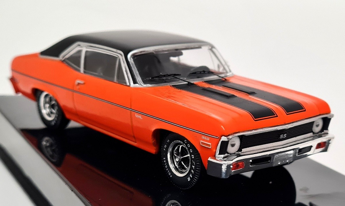 iXO 1/43 Chevrolet Nova SS 1971 Orange Black Diecast Scale Model Car